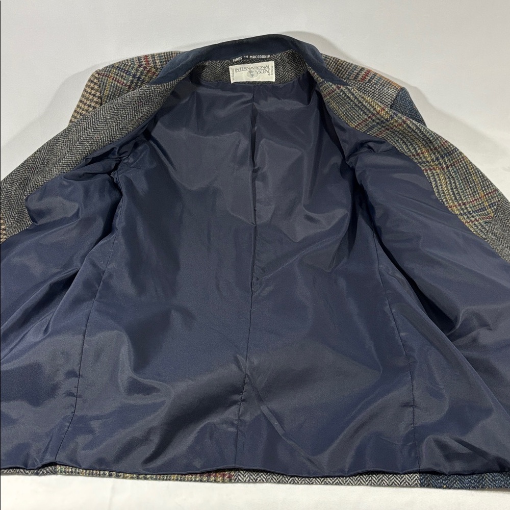 International Scene Vintage Patchwork Wool Blazer… - image 6